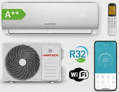 Climatizzatore 9000 BTU con unità esterna e controllo tramite app